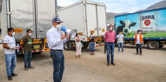 Gloria Dona 240 mil Unidades de Leche a Población Vulnerable de Lurigancho-Chosica