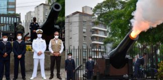 Después de 140 años, Cañón Naval Dahlgren, joya histórica usada en defensa de la patria, lanzó cañonazos como antaño tras su restauración en el Reducto Nº 2