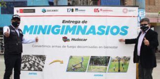 SIDERPERU y SUCAMEC donan minigimnasios y juegos elaborados con acero de armas fundidas