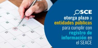 OSCE otorga plazo a entidades públicas para cumplir con registro de información sobre órdenes de compra o de servicio en el SEACE