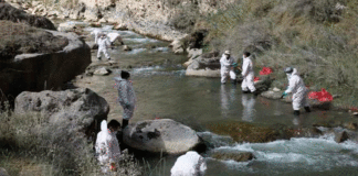 Consideran un ecocidio ambiental derrame de zinc en el río Chillón