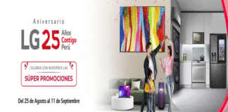 LG CUMPLE 25 AÑOS EN EL PERÚ Y LO CELEBRA CON DESCUENTOS DE HASTA 50%