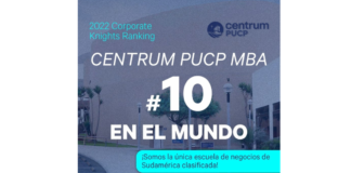 MBA de Centrum PUCP es uno programas más sostenibles del mundo para la formación de ejecutivos.