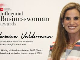 Vicepresidenta de RRHH de GOLD FIELDS obtiene el “International Business Woman Award 2023”