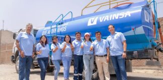 Vainsa dona 3500 litros de agua en Lurín