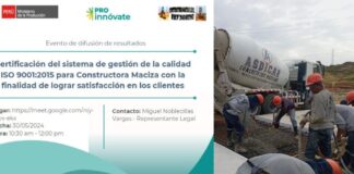 Certificación del Sistema de Gestión de la Calidad ISO 9001:2015 para constructora maciza con la finalidad de lograr satisfacción en los clientes