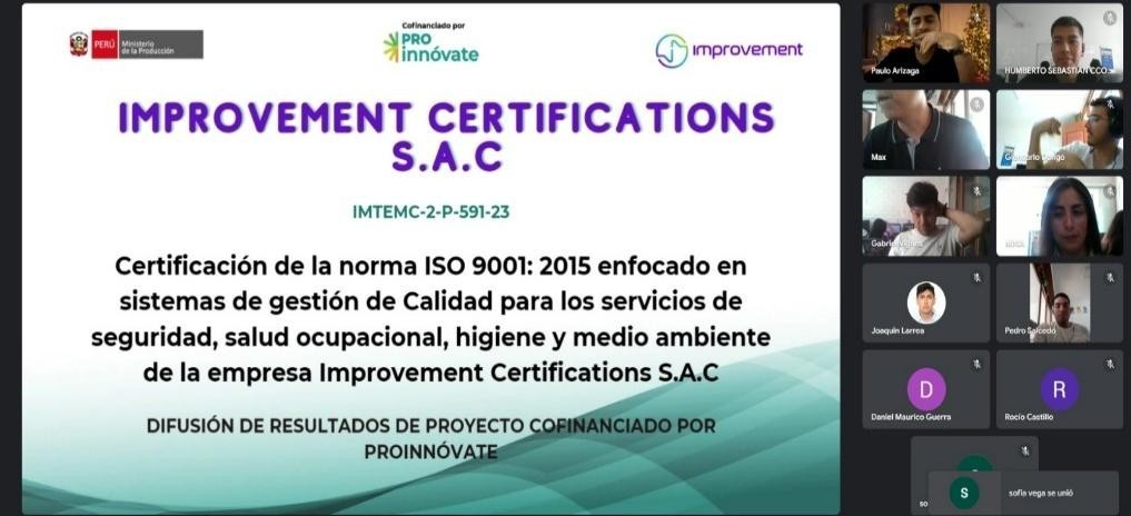 Certificación de la norma ISO 9001: 2015 enfocado en sistemas de ...