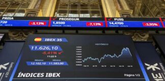 Ibex destaca al alza y modera caída semanal gracias a impulso bancario