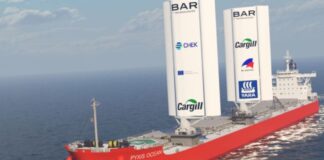 El Pyxis Ocean marca una nueva era: llega a España el primer barco de carga eólico del mundo