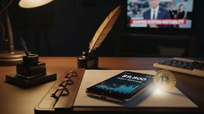 Mientras el sistema bancario se tambalea al borde del abismo, el ecosistema BTC está generando silenciosamente $9,800 en ingresos diarios