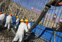 Ministerio de Vivienda supervisa el vaciado de concreto del reservorio Las Palmas de las obras de José Gálvez y Villa Alejandro
