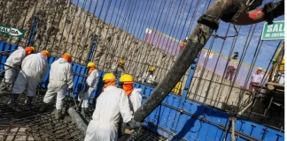 Ministerio de Vivienda supervisa el vaciado de concreto del reservorio Las Palmas de las obras de José Gálvez y Villa Alejandro