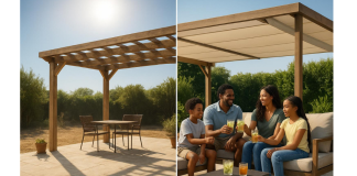 Calor exterior gestionado mediante la instalación de toldos para pérgolas
