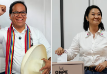 Keiko Fujimori remonta y queda a menos de 8,000 votos de Roberto Sánchez