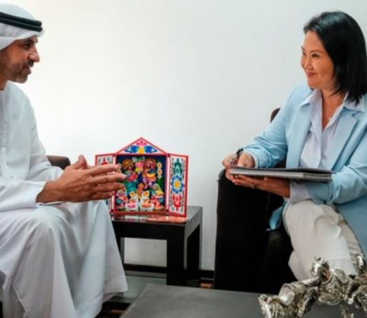 Keiko Fujimori recibe al embajador de Emiratos Árabes Unidos y fortalece agenda internacional