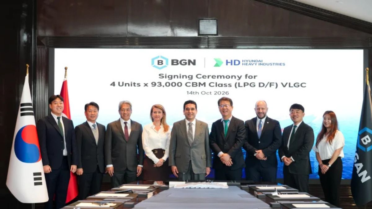 BGN encarga cuatro buques gaseros a HD Hyundai por su expansión global