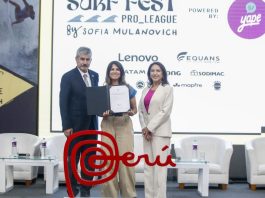 Sofía Mulanovich recibe la licencia de la Marca Perú para impulsar el turismo deportivo Sofía Mulanovich con la licencia de la Marca Perú para promover el turismo deportivo en Perú.